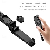 Недорогие Моноподы для селфи-Палка для селфи Bluetooth С возможностью удлинения Максимальная длина 71 cm Назначение универсальный Android / iOS Универсальный