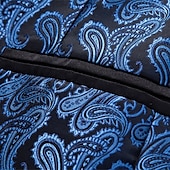 ieftine Sacouri clasice pentru bărbați-Bărbați Blazer Afaceri Petrecere cu cocktail Petrecere Nuntă Modă Casual Primăvara &amp; toamnă Poliester Imprimeu Paisley Buzunar Nasturi Comfortabil Cu Un Nasture Blazer Argintiu Gri Închis Negru Alb