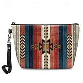 cheap Cosmetic Bags &amp; Cases-Women&#039;s Southwestern Aztec Print Wristlet Clutch - Stylish and Lightweight Bag for Everyday or Travel Use