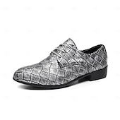 economico Semi-formale-scarpe oxford da uomo in similpelle con motivo intrecciato e design allacciato - calzature formali eleganti per lavoro, matrimoni ed eventi speciali