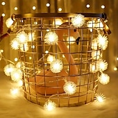 baratos Alimentado por Pilha-Luzes de corda de fada rosa amor coração em forma de luzes de fada 1.5 10led 3m 20led alimentado por bateria luzes dente-de-leão natal casamento aniversário aniversário dia dos namorados casa quarto