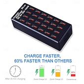 tanie Koncentratory USB-nowy przedmiot 5v 20a 100w 24 porty usb szybka stacja ładującapodróżna ładowarka usb na komputer stacjonarny szybka stacja ładująca z wieloma portami