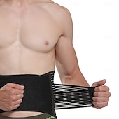 cheap Braces &amp; Supports-Back Support for Men Adjustable Lower Back Lumbar Support Belt Breathable Support Straps with 8 Braces for Sports Heavy Lifting Slimming