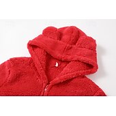 cheap Women&#039;s Onesies-Women&#039;s Onesie Pure Color Warm Fashion Plush Home Daily Bed Sherpa Warm Hoodie Long Sleeve Hole Fall Winter Home Outfits