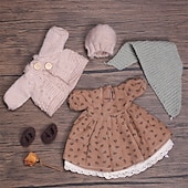 abordables Ensembles de Vêtements et Accessoires pour Poupées-ensemble de vêtements de poupée waldorf fait à la main pour poupée de 12 pouces poupée muppet faite à la main pour cadeaux de Noël