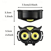 cheap Head Lights-Owl Headlight Strong LED Mini Portable Induction Headlight AAA Battery for Outdoor Camping &amp; Fishing, with COB Warning Light