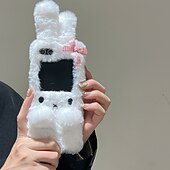 Недорогие Чехлы для Samsung-телефон Кейс для Назначение Z-флип 6 Z Flip 5 Z Flip 4 Z Flip 3 Кейс на заднюю панель со стендом Защита от удара Ретро Плюш
