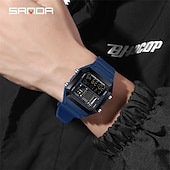 baratos Relógios Digitais-SANDA Masculino Relogio digital Moda Relógio Casual Relógio de Pulso Resistente ao Choque Luminoso Cronômetro Relogio Despertador Contagem regressiva TPU Assista