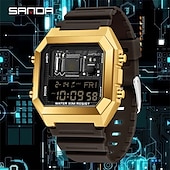 baratos Relógios Digitais-SANDA Masculino Relogio digital Moda Relógio Casual Relógio de Pulso Resistente ao Choque Luminoso Cronômetro Relogio Despertador Contagem regressiva TPU Assista
