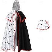 abordables Disfraces de mujer-Ciento un dálmatas Cruella de Vil Traje de cosplay Capa Clásico Cosplay de película for Hombre Mujer Adulto Navidad Víspera de Todos los Santos Carnaval Evento / Fiesta