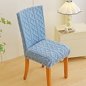 abordables Funda para silla de comedor-Fundas elásticas para sillas de comedor, fundas para sillas de comedor con respaldo alto, fundas cálidas y flexibles, protectores de muebles suaves y duraderos, perfectos para agregar comodidad y estilo a la decoración de su comedor
