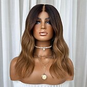 cheap Human Hair Lace Front Wigs-Human Hair 5x5 Closure 13x4 Lace Front Wig Short Bob Brazilian Hair Body Wave Brown Auburn Multi-color Wig 130% 150% Density Ombre Hair Glueless Pre-Plucked For Women Short Human Hair Lace Wig