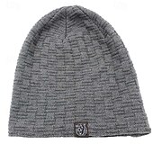 cheap Beanie Hat-Men&#039;s Unisex Beanie Hat Winter Hats Beanies Skull Cap Knit Hat Black Wine Acrylic Fibers Knitted Cozy Daily Wear Going out Solid / Plain Color Warm