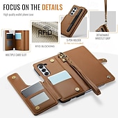 economico Cover Samsung-telefono Custodia Per Piegatura a Z 7 Z Fold 6 Copertura Posteriore Custodia Portafoglio con Supporto Con Cinturino da Polso con portapenne Retrò TPU PC