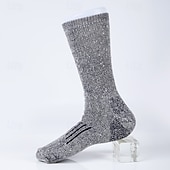 abordables Calcetines deportivos-4 pares Hombre Calcetines de senderismo Calcetas Mantiene abrigado Suave Eslático Cómodo Invierno Al aire libre Retazos Lana Verde Ejército Azul Café para Caza Ciclismo / Bicicleta Camping