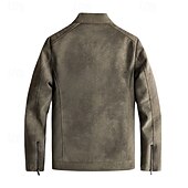 בגדי ריקוד גברים ז'קטים מעור מעיל פליס מעיל אופנוענים מעיל עור וינטג' יומי חופשה עמיד שמור על חום הגוף כיס סתיו חורף אחיד אופנתי קלסי עומד רגיל שחור חום תלתן Jackets זול מעיין עור-בגדי ריקוד גברים ז'קטים מעור מעיל פליס מעיל אופנוענים מעיל עור וינטג' יומי חופשה עמיד שמור על חום הגוף כיס סתיו חורף אחיד אופנתי קלסי עומד רגיל שחור חום תלתן Jackets