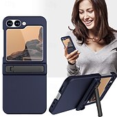 お買い得  サムスン用ケース-電話 ケース 用途 Zフリップ6 バックカバー スタンド付き 耐衝撃 レトロ風 TPU PC