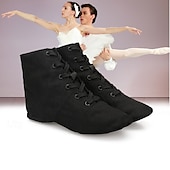 preiswerte Jazztanzschuhe-schwarze High-Top-Tanzschuhe zum Schnüren für Profis – bequeme, flexible Sohle für Ballett, Jazz und Bühnenauftritte