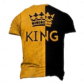 economico magliette da uomo taglie forti-Per uomo Plus Size maglietta Grande e alto Pop art Girocollo Stampa Manica corta Primavera estate Di tendenza Streetwear Essenziale Comodo Informale Sport Top