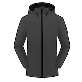 cheap Fleece &amp; 3 in 1 Jackets-Men&#039;s Hiking Jacket Winter Outdoor Thermal Warm Windproof Water Resistant Lightweight Jacket Windbreaker Jacket Traveling Black Red Navy Blue Royal Blue Orange