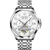 baratos Relógio Automático-Masculino Relógio mecânico Moda Relógio Casual Relógio de Pulso Automático - da corda automáticamente Luminoso Calendário Data Semana Aço Assista