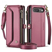 cheap Other Phone Case-Phone Case For Google Pixel 9 Pro Pixel 9 Pro XL Pixel 8 Pro Pixel 8 Pixel 9 Wallet Case Magnetic Zipper Support Wireless Charging Retro TPU PC