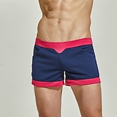 preiswerte Boxershorts für Herren-Herren 1 pc Unterwäsche Boxer Boxer-Shorts Patchwork Polyester Atmungsaktiv Weich Komfortabel Farbblock Mittlere Hüfthöhe Schwarz Weiß