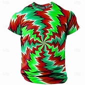 abordables T-shirts 3D-Homme Trompe-l'œil T-shirt Manche Courte T-shirt Impression 3D Col ras du cou Chemise Mode Athleisure Rue Sport en Plein Air Quotidien Jaune Rouge Bleu Été Printemps Vêtement Tenue S M L XL XXL XXXL