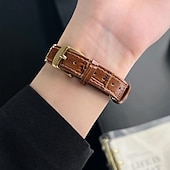 cheap Apple Watch Bands-Leather Link Compatible with Apple Watch band 38mm 40mm 41mm 42mm 44mm 45mm 49mm Metal Clasp Adjustable PU Leather Strap Replacement Wristband for iwatch Ultra 2 Series 9 8 7 SE 6 5 4 3 2 1