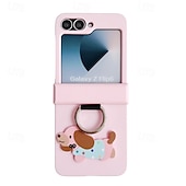 cheap Samsung Cases-Phone Case For Z Flip 6 Z Flip 5 Z Flip 4 Z Flip 3 Ring Buckle Shockproof Retro TPU Silicone