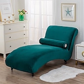 abordables Housse de canapé-housse de chaise longue en velours housse de luxe pour salon housse de chaise longue d&#039;intérieur extensible ultra douce lavable en machine