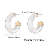 economico Orecchino da donna-orecchini a cerchio da donna in cristallo color oro e acrilico - alla moda e versatili da indossare tutti i giorni