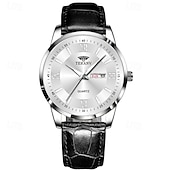 preiswerte Quarz-Uhren-1 Neue Mode Trend Herren Business Quarz Uhr Kalender Woche Anzeige Lebensreise Leuchtende Freizeit Sport Herren Armbanduhr Geschenk Ideale Wahl