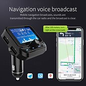 お買い得  車用Bluetoothキット/ハンズフリー-bc32 車用 FM トランスミッター ブルートゥース MP3 プレーヤー ワイヤレス ハンズフリー 1.8 インチ LCD スクリーン付き 携帯電話充電器用