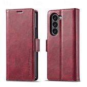 Χαμηλού Κόστους Samsung Θήκη-τηλέφωνο tok Για Samsung Galaxy Z Fold 7 Z Διπλώστε 6 Z Fold 5 Z Fold 4 Z Fold 3 Αναποδογυρίστε το κάλυμμα με βάση στήριξης Μαγνητική Υποδοχή κάρτας Ρετρό TPU PU δέρμα