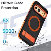 お買い得  その他のスマホケース-電話 ケース 用途 グーグル ピクセル9プロ ピクセル9プロXL ピクセル9 バックカバー スタンド付き 磁石バックル 耐衝撃 レトロ風 PC シリコーン