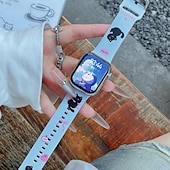 economico Cinturini per Apple Watch-Solo Loop Compatibile con Cinturino dell&#039;Apple Watch 38mm 40mm 41mm 42mm 44mm 45mm 49mm Romantico Regolabili Silicone Cinturino di ricambio per iwatch Ultra 2 Series 9 8 7 SE 6 5 4 3 2 1
