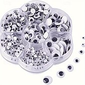 cheap Party Supplies-700PCS Plastic Wiggly Googly Eyes Set for Dolls and Crafts Assorted Sizes 4-12MM Suitable for Ages 14