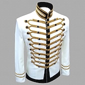 cheap Tops-Retro Vintage Rococo Coat Masquerade Circus Jacket Prince Aristocrat Men&#039;s Carnival Masquerade Event / Party Adults&#039; Coat Spring Fall &amp; Winter