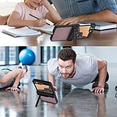 お買い得  サムスン用ケース-電話 ケース 用途 Zフリップ6 バックカバー スタンド付き 耐衝撃 レトロ風 TPU PUレザー