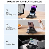 ieftine Suport Auto-Suport telefon pentru tabloul de bord Rotativ Suport pentru telefon pentru Mașină Panou Comandă Compatibil cu Toate telefoanele mobile Accesorii de Mobil