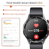 abordables Bracelets connectés-696 F210 Montre intelligente 1.55 pouce Montre intelligente avec bracelet Bluetooth ECG + PPG Podomètre Rappel d&#039;Appel Compatible avec Android iOS Hommes Mode Mains-Libres Rappel de Message IPX-0
