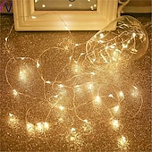 economico Striscie luci USB-2 luci a LED USB, luci fatate impermeabili in filo di rame/argento da 2 m, 3 m, 5 m, 10 m e 20 m per decorazioni natalizie, per matrimoni e feste