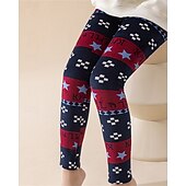 cheap Bottoms-Girls&#039; 3D Graphic Christmas Pants Pants Leggings Spring Fall Basic Boho Kids 4-12 Years Outdoor Casual Daily Regular Fit