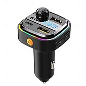 billige Billader-bil mp3-spiller bluetooth 5.0 fm sender pd25w hurtiglader lader tilbehør mobiltelefon adapter