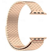 baratos Pulseiras de Apple Watch-Loop Solo Compatível com Pulseira Apple Watch 38mm 40mm 41mm 42mm 44mm 45mm 49mm Fecho Magnético Ajustável Aço Inoxidável pulseira de substituição para iwatch Ultra 2 Series 9 8 7 SE 6 5 4 3 2 1