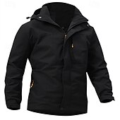 cheap Softshell, Fleece &amp; Hiking Jackets-Men&#039;s Softshell Jacket Hiking Jacket Outdoor Windproof Water Resistant Windbreaker Jacket Traveling Dark Grey Black White Blue Light Grey