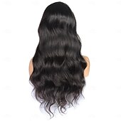 economico Parrucche lace front capelli veri-parrucche di capelli umani in pizzo pieno con parte libera parrucca in pizzo ondulato al 150% di densità per le donne