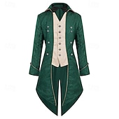 cheap Outerwear-Punk &amp; Gothic Medieval Renaissance Coat Jacket Tailcoat Prince Nobleman Men&#039;s Royal Steampunk Halloween Masquerade Event / Party Masquerade Adults&#039; Coat
