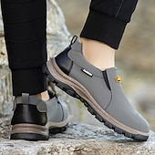 preiswerte Herrenpantoletten &amp; -slipper-Beige Herren-Outdoor-Schuhe zum Reinschlüpfen mit rutschfester, robuster Sohle und schwarzen Akzenten – bequemes Freizeitschuhwerk für den Alltag